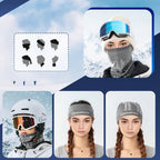 Qunature 11230014001 ski scarf, sports bandana, universal size - gray Your Sports Performance