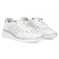 Women's leather openwork shoes, white Filippo DP6714 Filippo
