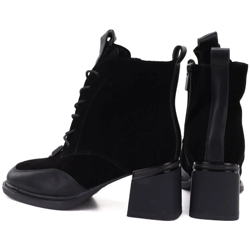 Women’s black suede leather ankle boots Artiker 59C0116