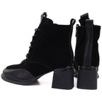 Women’s black suede leather ankle boots Artiker 59C0116