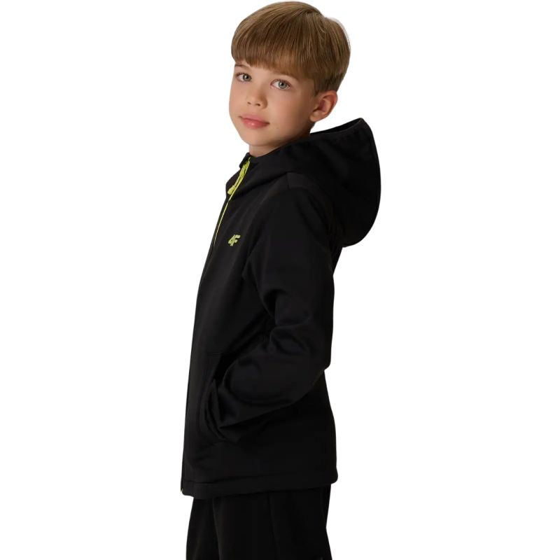 4F Boys' M598 Softshell Jacket Deep Black 4FJWAW26TSOFM598 20S