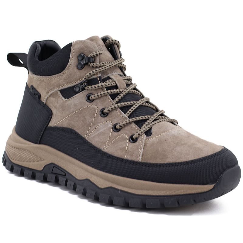 Men's leather insulated boots beige Big Star UU174247