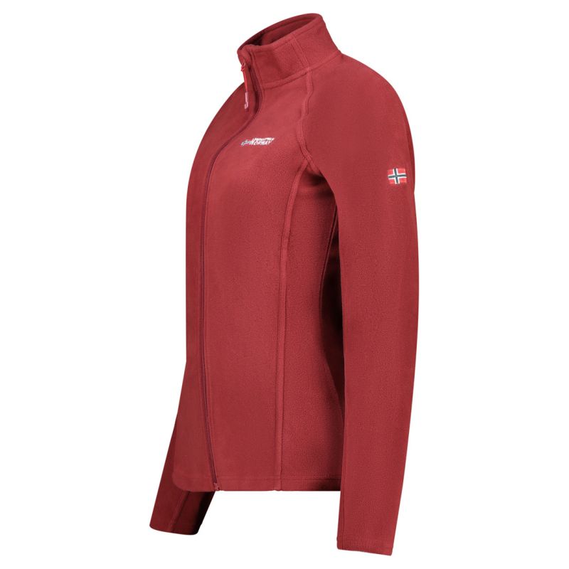 Geographical Norway TUG FZ BURGUNDY DB LADY 268 Women's Fleece Jacket (WA1716F/GN-BURGUNDY)