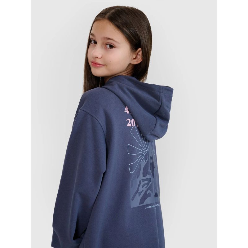 Girls' sweatshirt with a hood, 4F 4FJWSS25TSWSF1482-22S *Kategoria tymczasowa Your Sports Performance