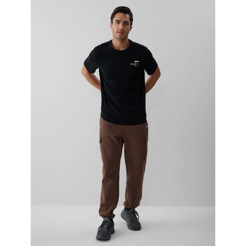 Men's regular printed T-shirt 4F 4FKAW26TTSHM4477-20S