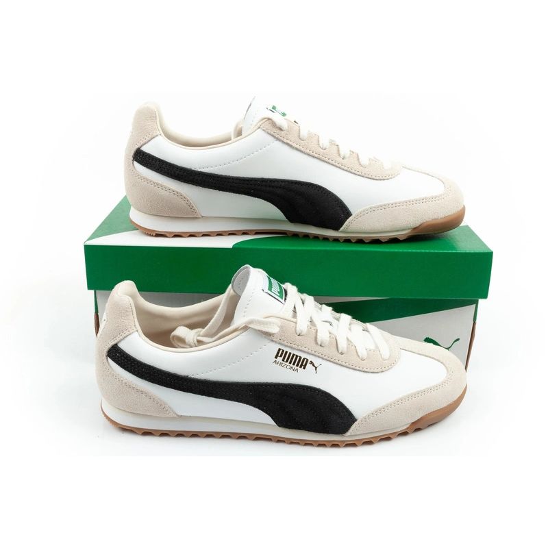 Puma Arizona Retro Beige Leather Unisex Women's Sports Shoes