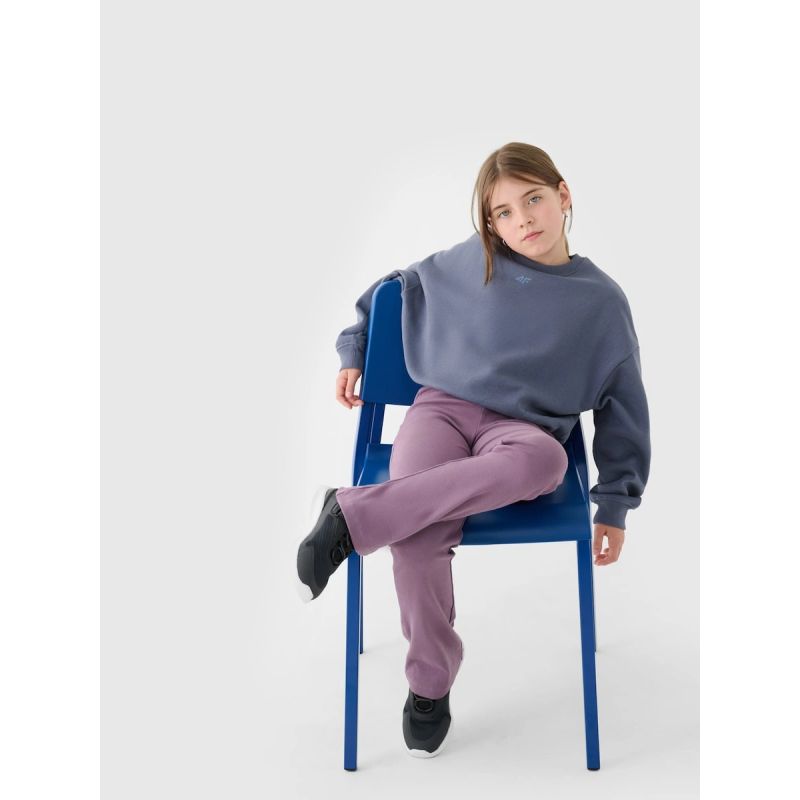Girls' sweatshirt without a hood, 4F 4FJRSS24TSWSF1331-32S 4f