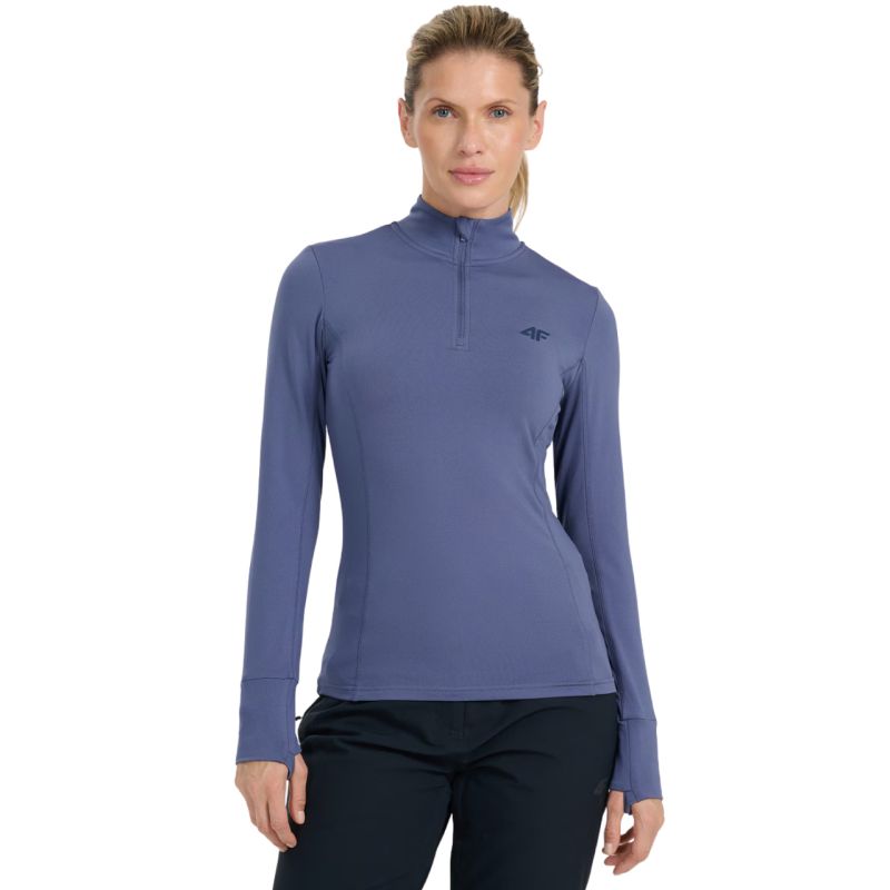 Women's thermal sweatshirt 4F F098 denim 4FWAW25UBRUF098 32S In preparation Your Sports Performance