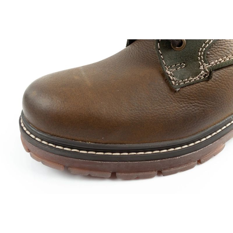 Wrangler Allan Mid men's boots Chelsea boots elegant leather green brown Wrangler