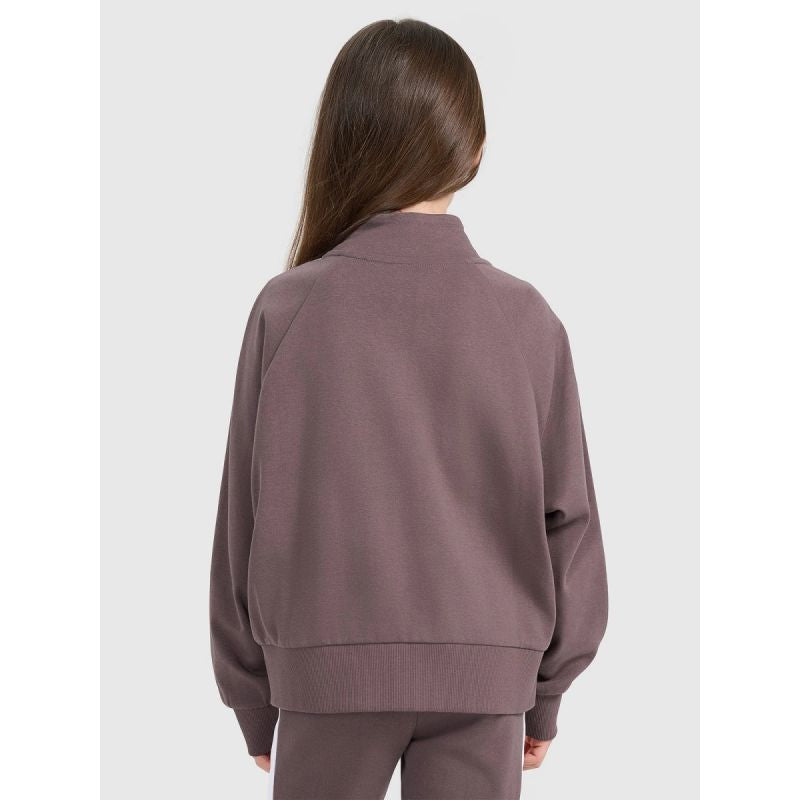 Girls' zip-up sweatshirt without hood 4F 4FJRAW25TSWSF2430-51S *Kategoria tymczasowa Your Sports Performance