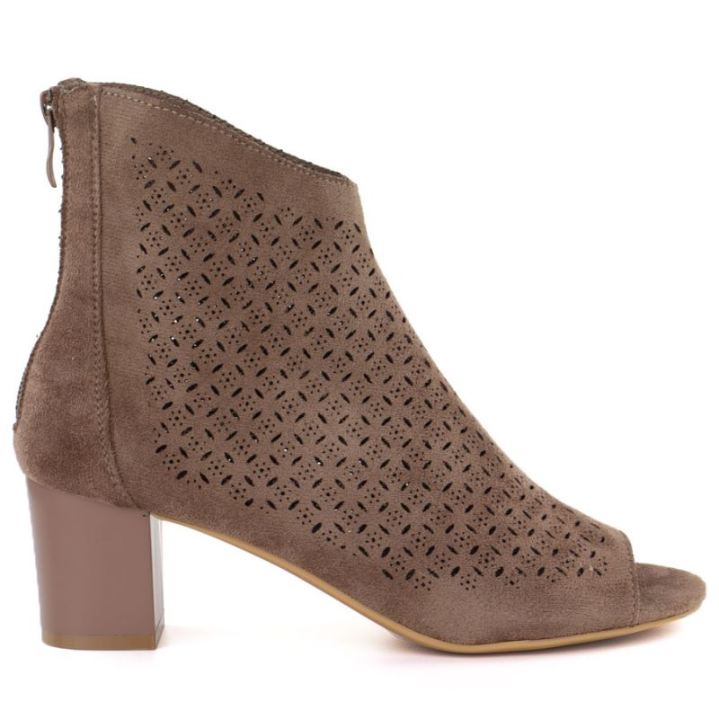Women's open-toe brown ankle boots M.Daszyński MR1954-23 To be categorized Your Sports Performance