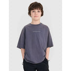 Boy's oversize printed T-shirt 4F 4FJWSS25TTSHM1879-22S 4f