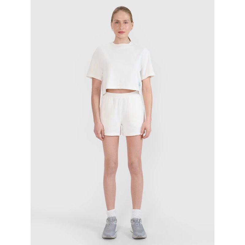 Women's crop top t-shirt 4F 4FWSS25TTSHF1977-11S *Kategoria tymczasowa Your Sports Performance