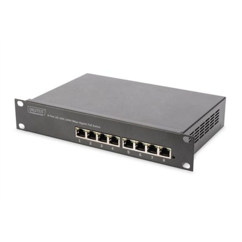Digitus 10-inch 8-Port Gigabit Ethernet PoE Switch Komunikacja i łączność/Switch-e Your Sports Performance