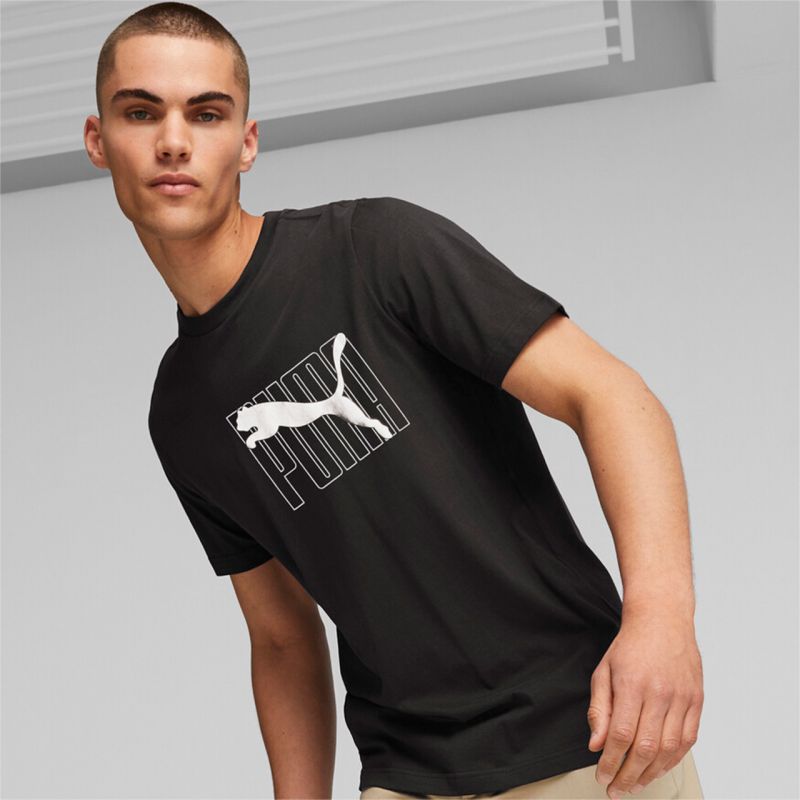 Puma ESS+ LOGO LAB Holiday Tee M 675922 01 Clothing/Lifestyle/T-shirts Puma
