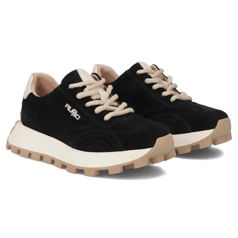 Leather platform sneakers black Filippo DP7498