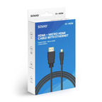 SAVIO HDMI CABLE (M) - MICRO HDMI (M), 2M, BLACK, CL-40/M Kable i adaptery/Kable HDMI Your Sports Performance