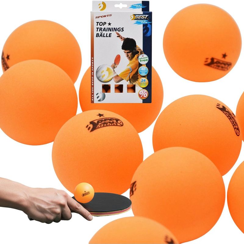 BEST SPORTING TRAINING TABLE TENNIS BALLS 24 PCS ORANGE Accessories Your Sports Performance