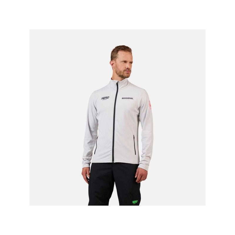 ROSSIGNOL Men's Hero Mid Layer Stretch Jkt Sweatshirt Gray