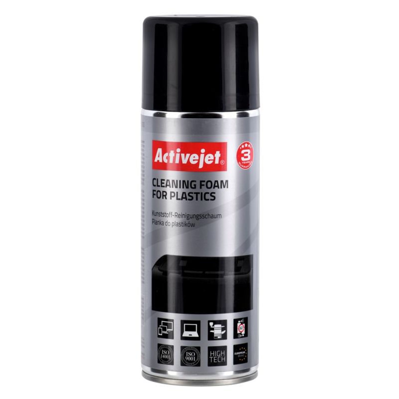 Activejet AOC-100 Plastic Foam, 400 ml Essential in every office, ideal for cleaning keyboards, monitors, computers In preparation Your Sports Performance