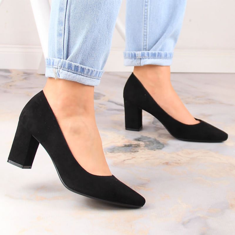 Suede pumps on the post Sergio Leone W SK403A black Footwear/Lifestyle/Sergio Leone Your Sports Performance