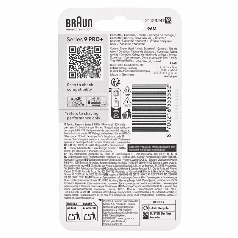 BRAUN Series 9 PRO+ Replacement Head Braun AGD - Akcesoria/Do golarek - ostrza Your Sports Performance