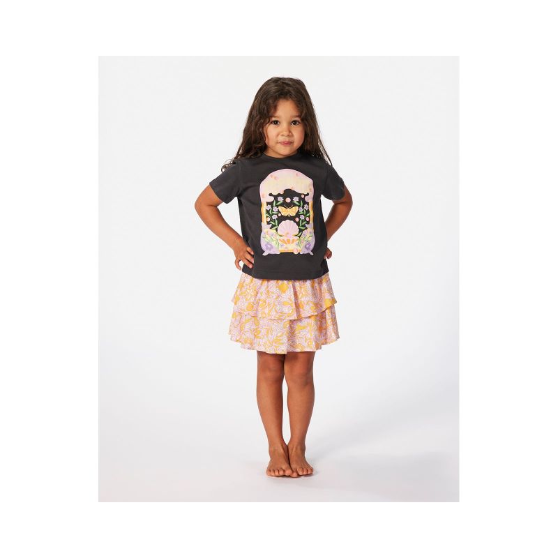 RIP CURL Rainbow Tropics Art Tee - Girl Black