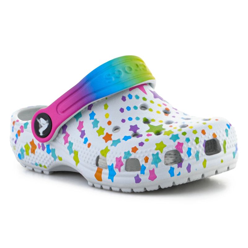 CROCS CLASSIC DISCO DANCE PARTY CLOG T SHIMMER/MULTI FLOPS 208096-0ZT Crocs