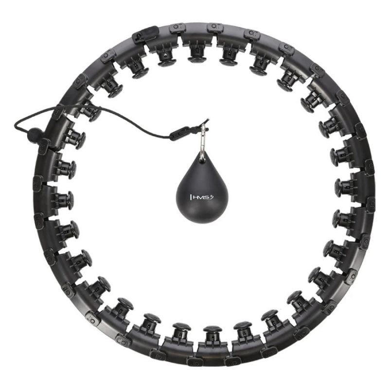 Plus size hula hoop HMS HHW12 with studs and weight, black In preparation Your Sports Performance
