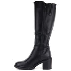 Sergio Leone KZ-14 black insulated high-heeled boots