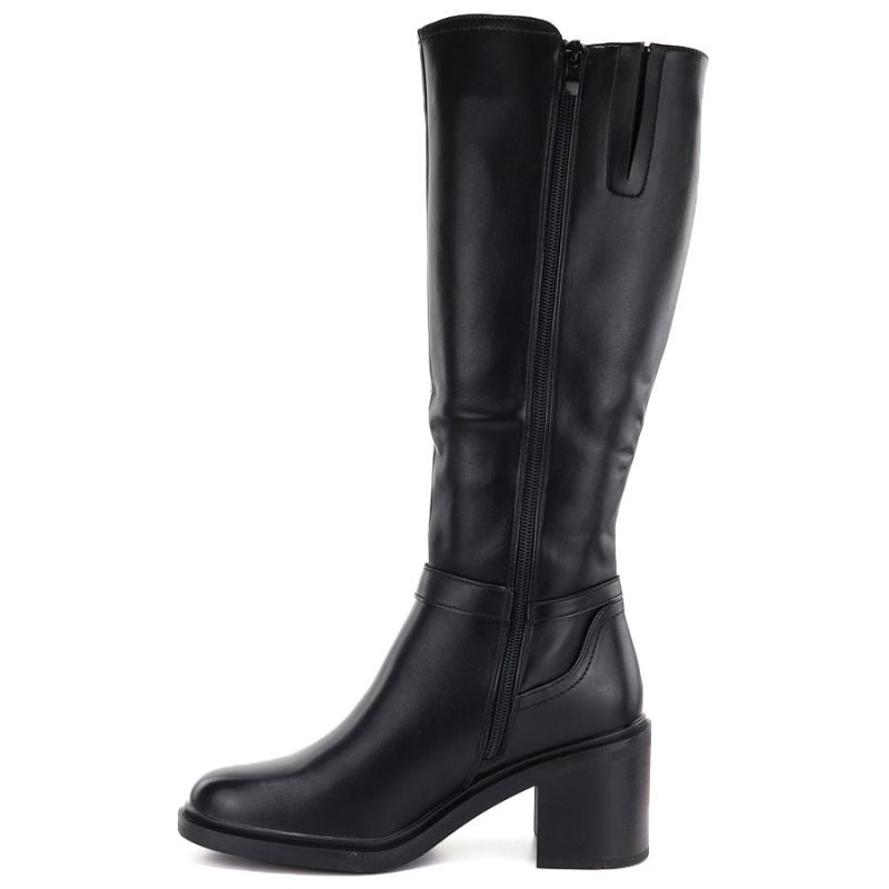 Sergio Leone KZ-14 black insulated high-heeled boots