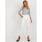 Ecru classic Giulia ankle-length fabric trousers (DHJ-SP-12787.21X) In preparation Your Sports Performance