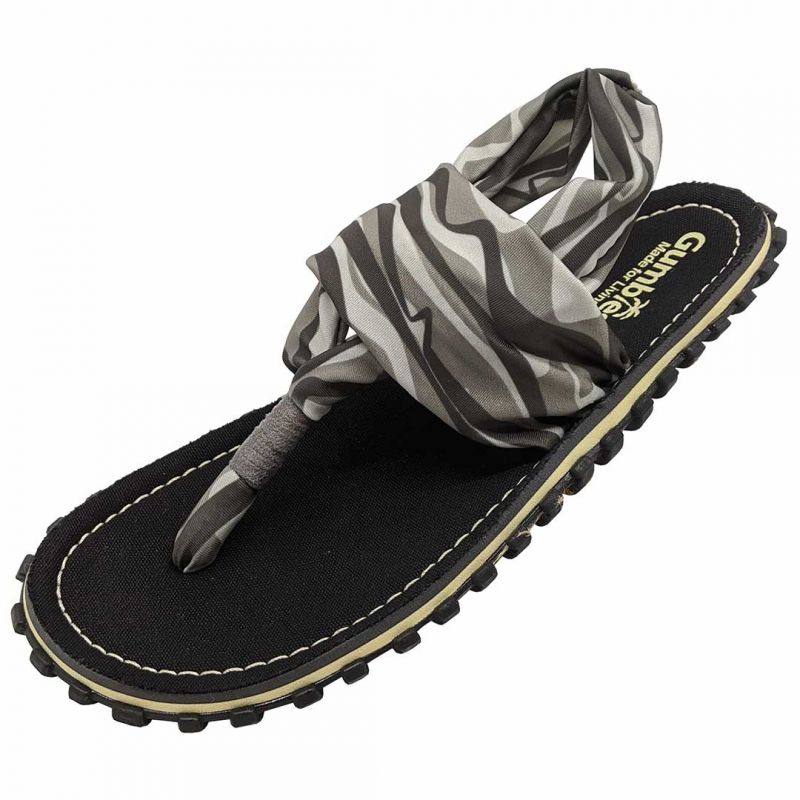 Gumbies Slingback Flip-Flops W G-SB-WN-BL
