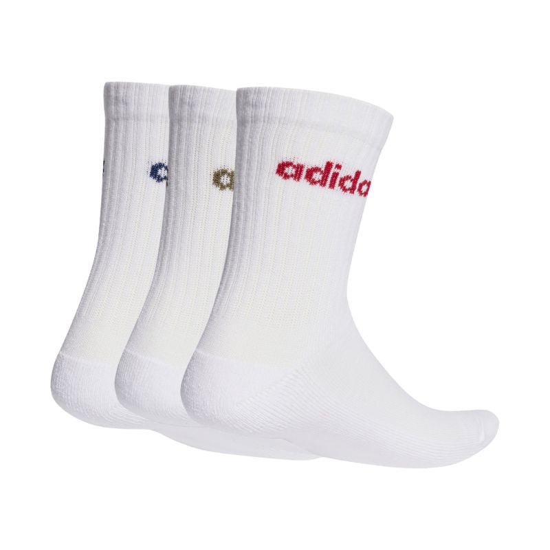 adidas Linear Crew Cushioned Socks 3 Pairs white KD1716