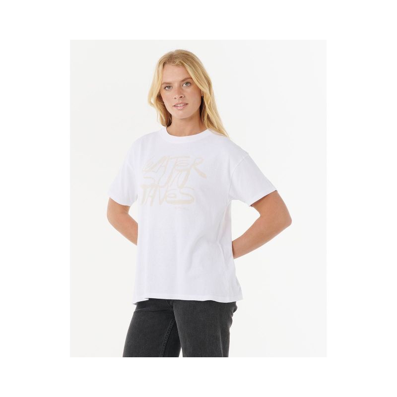 RIP CURL OCEANIC RELAXED TEE White T-Shirt