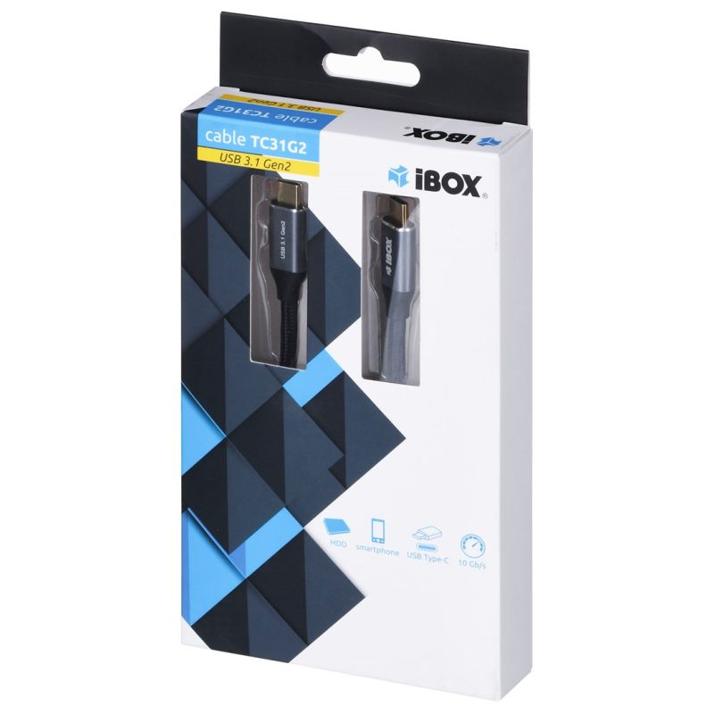 IBOX IKUMTC31G2 cable (USB type C - USB type C; 1m; black) In preparation Your Sports Performance