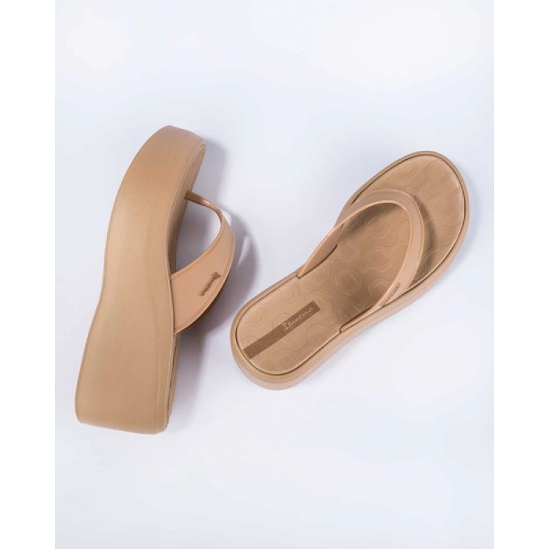 Ipanema shoes women's flip-flops Solaris platform beige