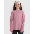 Oversized longsleeve with print for girls 4F 4FJRAW25TLONF543-54S 4f