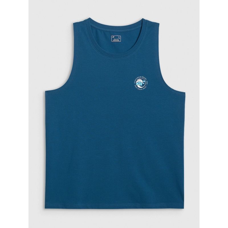 Men's regular sleeveless T-shirt with print 4F 4FRSS26TSLEM366-10S 4f