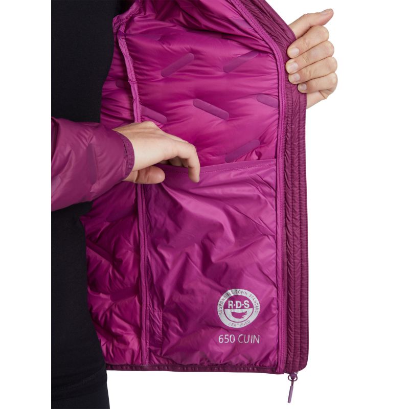 Viking Aspen Lady women's hooded down jacket, purple, insulated (750/23/8818/46) In preparation Your Sports Performance