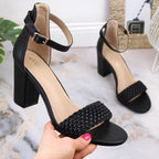 eVento W 5945 black block heel sandals Footwear/Lifestyle/eVento Your Sports Performance