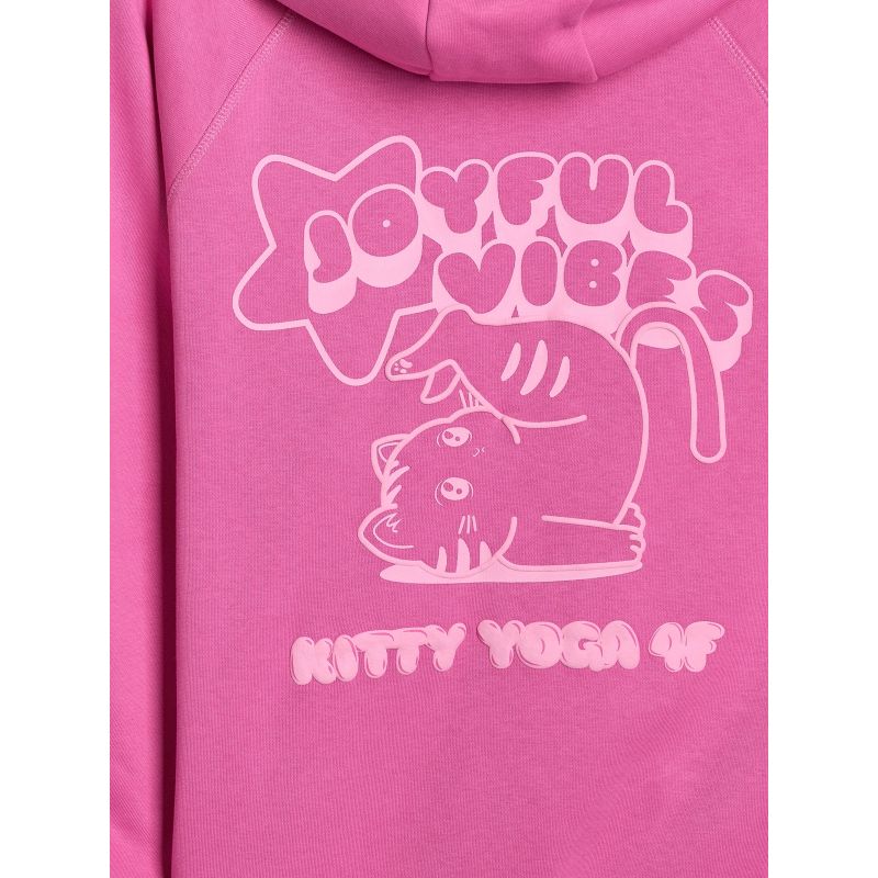 Girls' sweatshirt with hood, open, 4F 4FJRAW25TSWSF2439-54S 4f