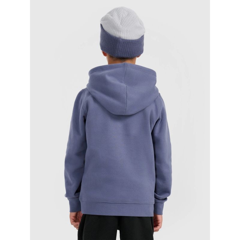 Boy's sweatshirt with hood, open, 4F 4FJRAW25TSWSM2416-32S
