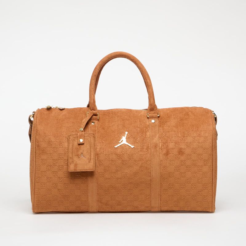 Women's Air Jordan Jam Suede Monogram Duffle Bag Cognac - MA9205-X6X