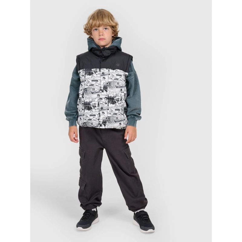 Boy's down vest with synthetic filling 4F 4FJRAW25TVJAM321-10A 4f