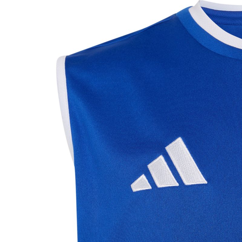 adidas Entrada 26 Sleeveless Jersey Kids' Shirt, Blue, KB3938
