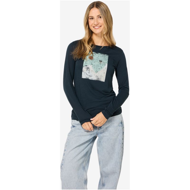 Women’s SUPER.NATURAL W SKI JUMP LS Long-Sleeve Shirt Navy