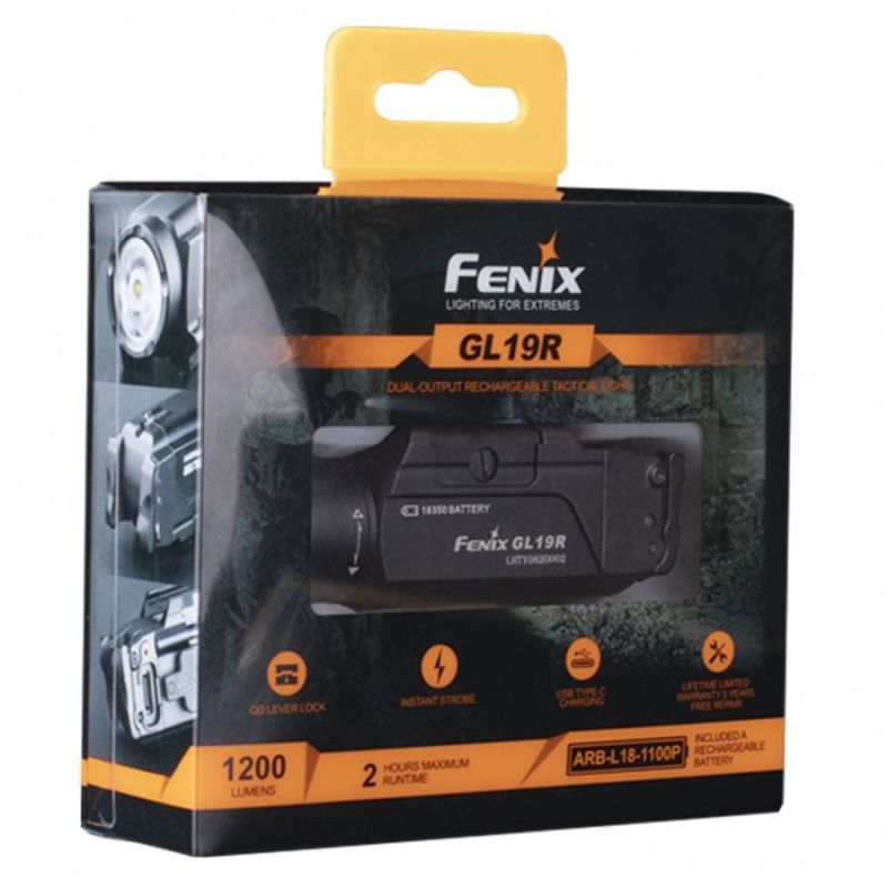 Fenix Tactical LED Pistol Flashlight 1200lm 210m USB-C - GL19R *Kategoria tymczasowa Your Sports Performance