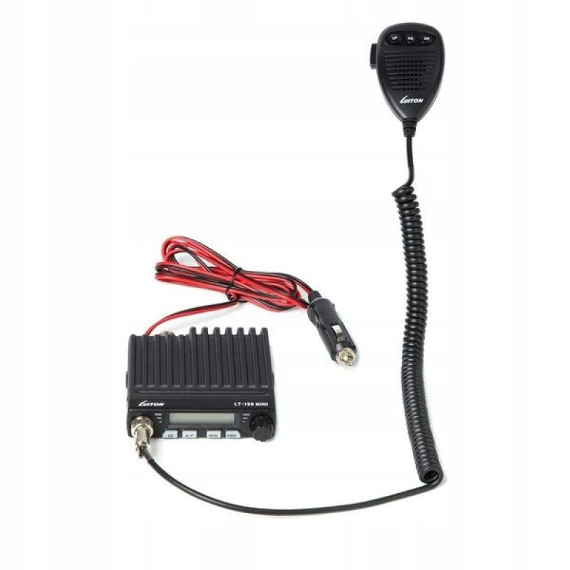 CB Radio LUITON LT-198 Mini ASQ 12V/24V with cigarette lighter plug AM FM Elektronika i akcesoria/CB Radia Your Sports Performance