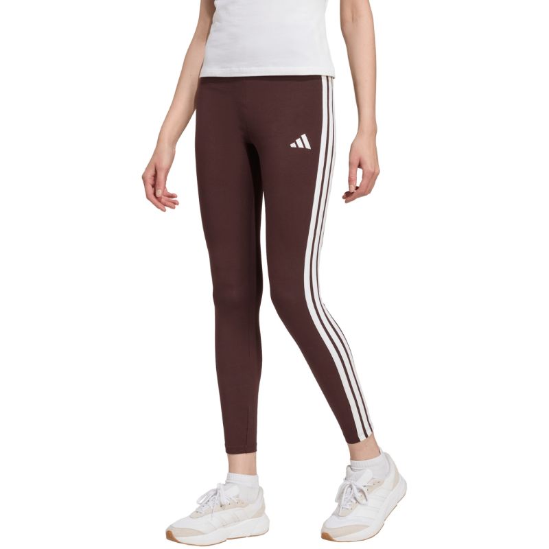 Women's adidas Essentials 3-Stripes Cotton Leggings Brown JY3177 In preparation Adidas